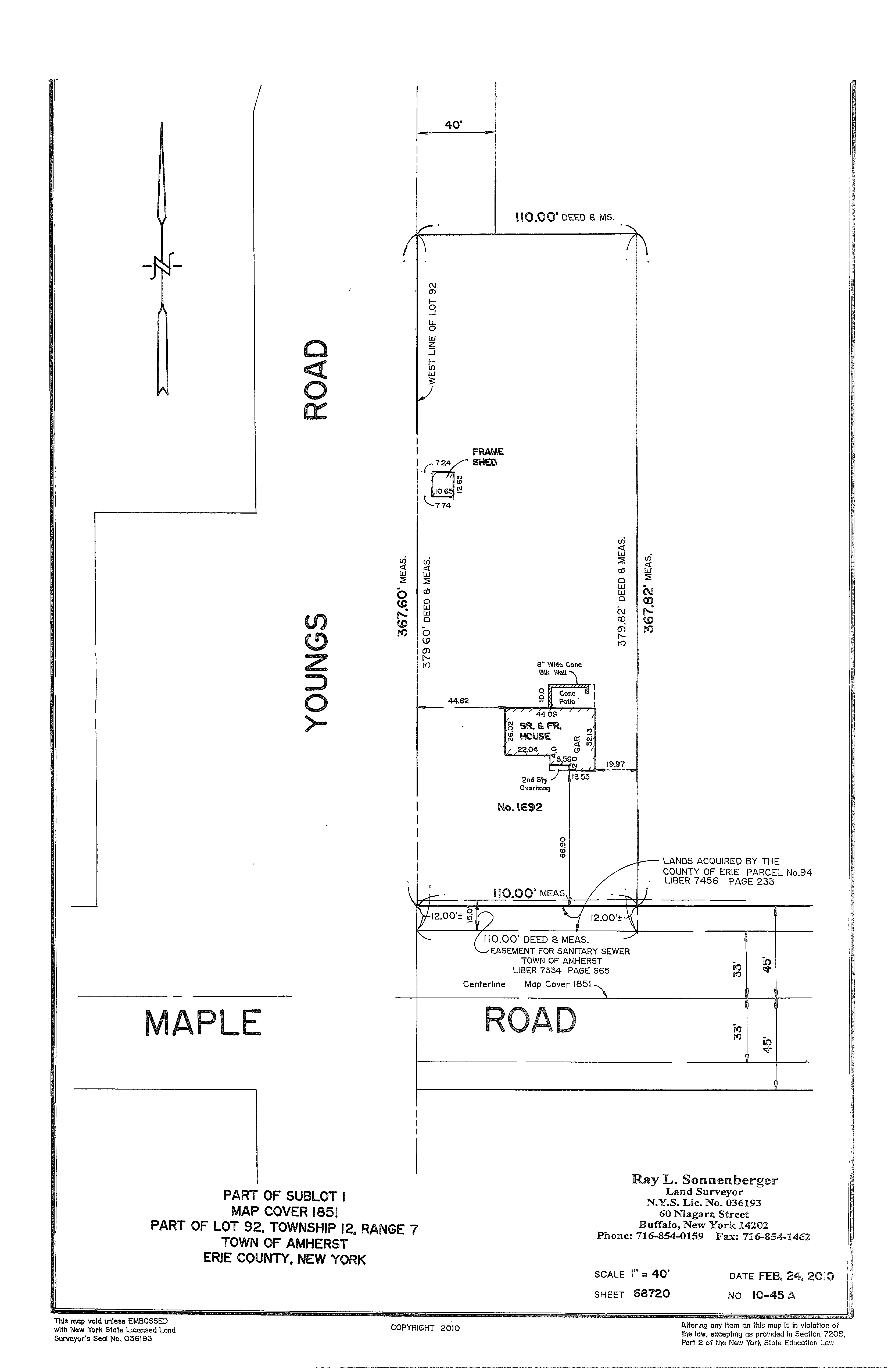 1692 Maple Rd — 0.93-Acre Corner Lot at Maple & Youngs
